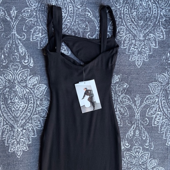 Naked Wardrobe Black Cutout Midi Dress NWT - Picture 10 of 10